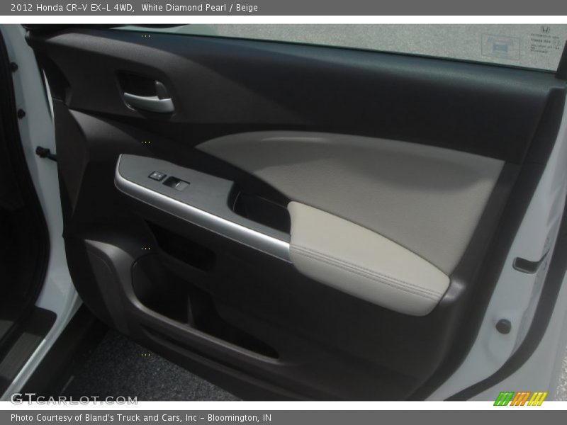 White Diamond Pearl / Beige 2012 Honda CR-V EX-L 4WD
