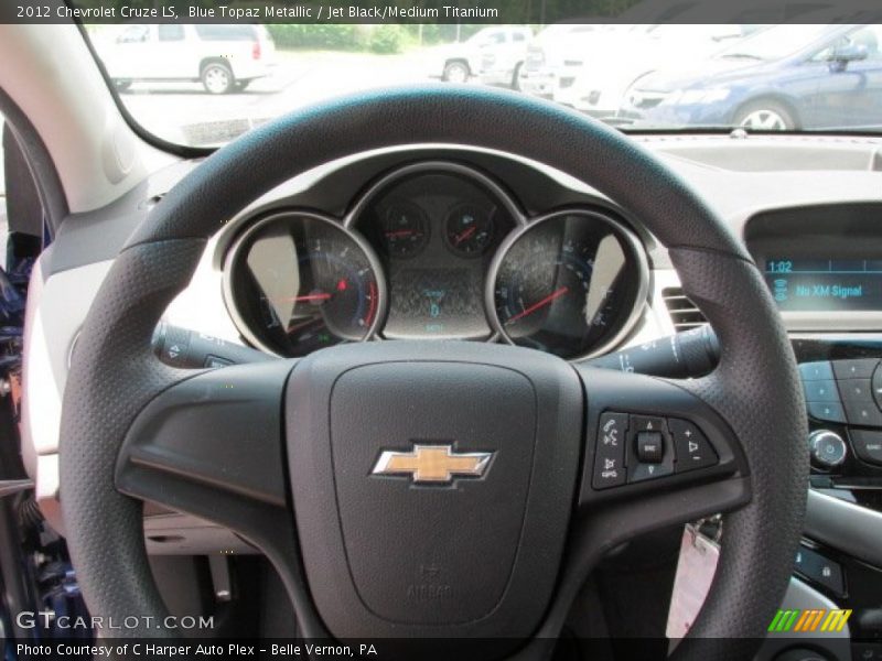 Blue Topaz Metallic / Jet Black/Medium Titanium 2012 Chevrolet Cruze LS