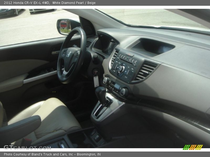 White Diamond Pearl / Beige 2012 Honda CR-V EX-L 4WD