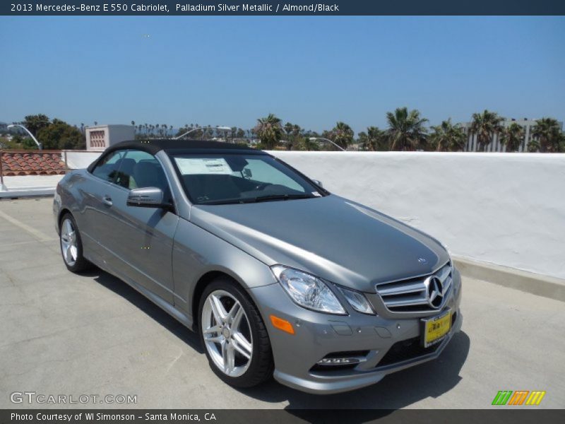 Palladium Silver Metallic / Almond/Black 2013 Mercedes-Benz E 550 Cabriolet