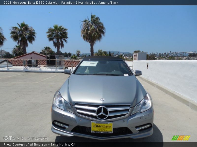 Palladium Silver Metallic / Almond/Black 2013 Mercedes-Benz E 550 Cabriolet