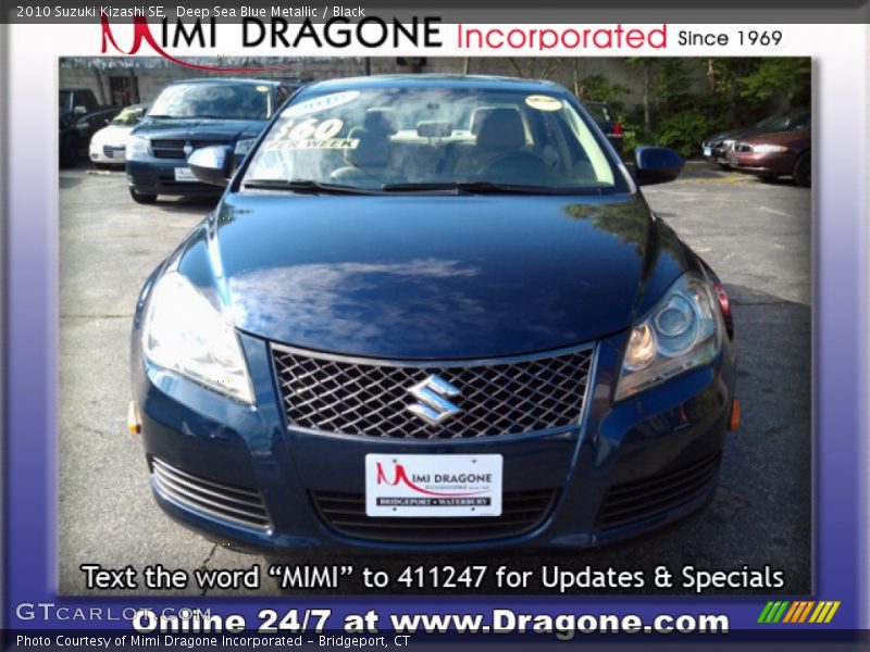 Deep Sea Blue Metallic / Black 2010 Suzuki Kizashi SE