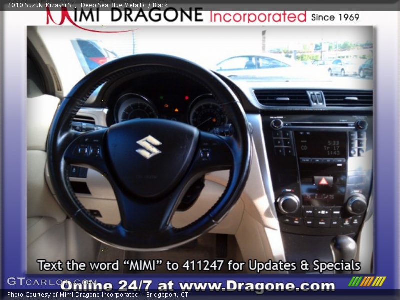 Deep Sea Blue Metallic / Black 2010 Suzuki Kizashi SE