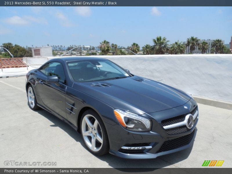 Steel Grey Metallic / Black 2013 Mercedes-Benz SL 550 Roadster