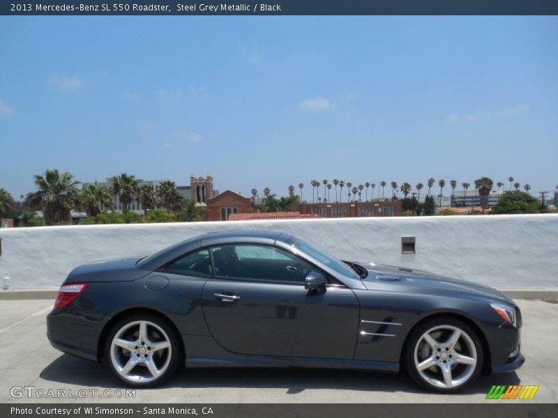 Steel Grey Metallic / Black 2013 Mercedes-Benz SL 550 Roadster