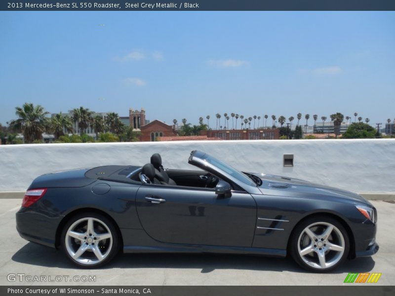Steel Grey Metallic / Black 2013 Mercedes-Benz SL 550 Roadster