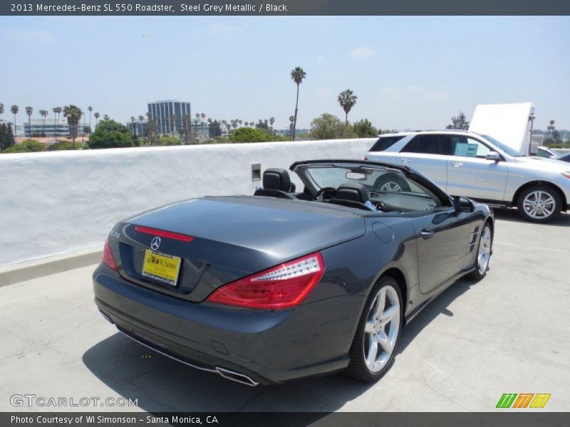 Steel Grey Metallic / Black 2013 Mercedes-Benz SL 550 Roadster