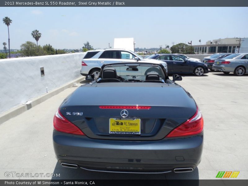 Steel Grey Metallic / Black 2013 Mercedes-Benz SL 550 Roadster