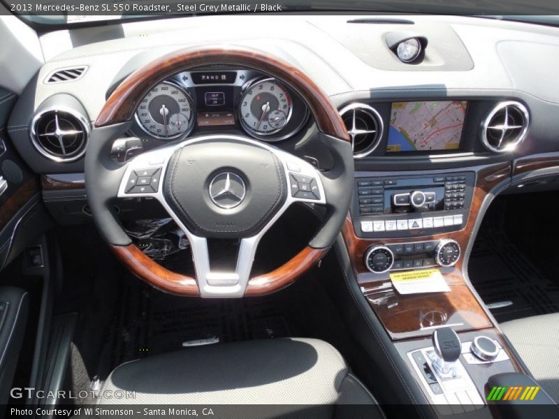 Steel Grey Metallic / Black 2013 Mercedes-Benz SL 550 Roadster