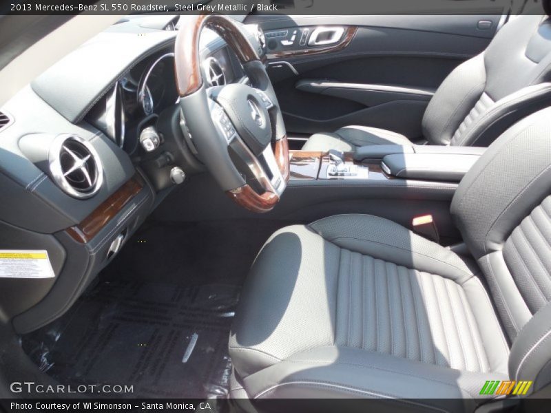 Steel Grey Metallic / Black 2013 Mercedes-Benz SL 550 Roadster