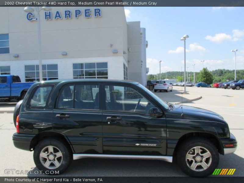 Medium Green Pearl Metallic / Medium Gray 2002 Chevrolet Tracker 4WD Hard Top