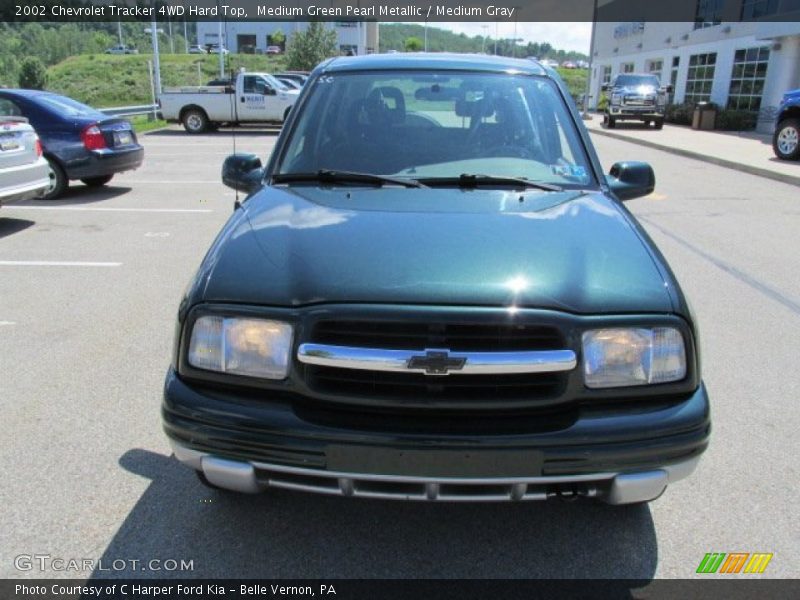 Medium Green Pearl Metallic / Medium Gray 2002 Chevrolet Tracker 4WD Hard Top