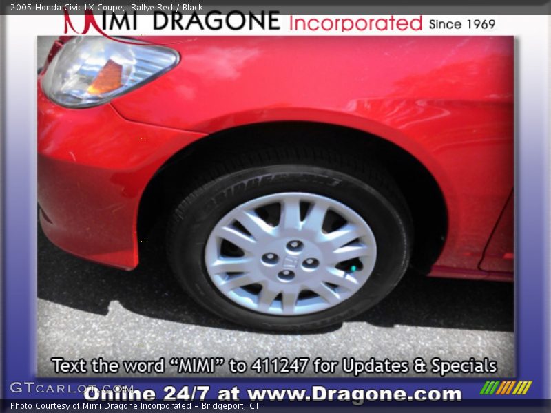 Rallye Red / Black 2005 Honda Civic LX Coupe