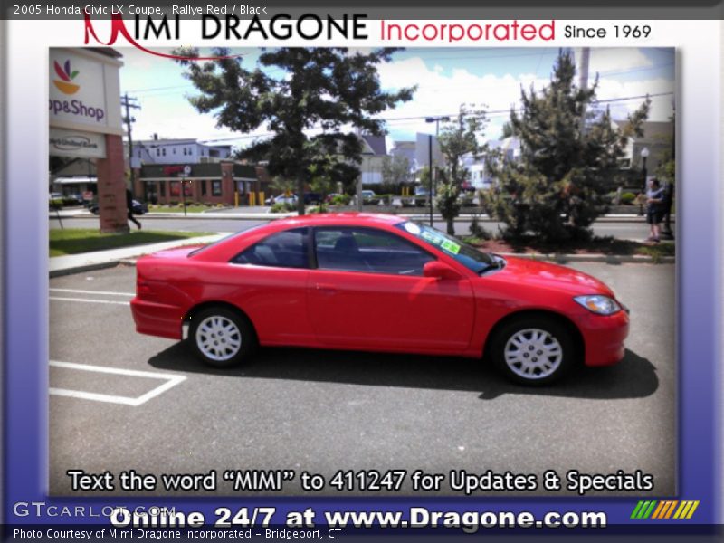 Rallye Red / Black 2005 Honda Civic LX Coupe