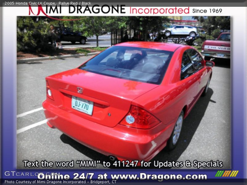 Rallye Red / Black 2005 Honda Civic LX Coupe