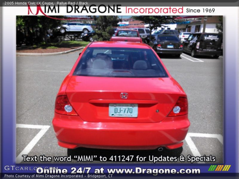 Rallye Red / Black 2005 Honda Civic LX Coupe