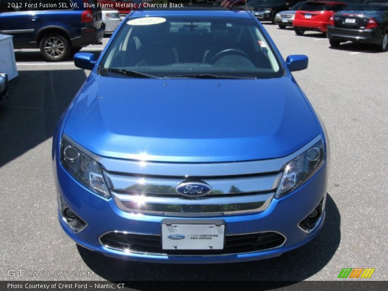 Blue Flame Metallic / Charcoal Black 2012 Ford Fusion SEL V6