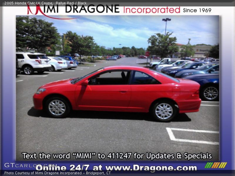 Rallye Red / Black 2005 Honda Civic LX Coupe
