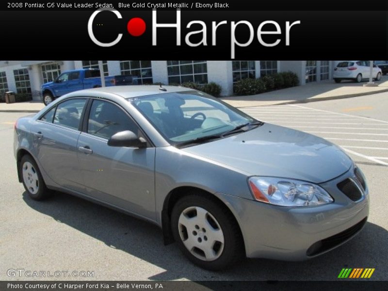 Blue Gold Crystal Metallic / Ebony Black 2008 Pontiac G6 Value Leader Sedan