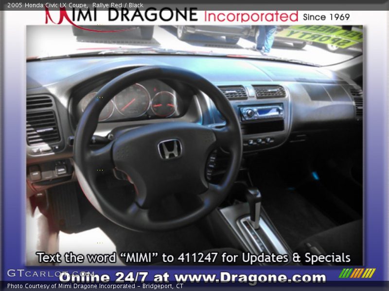 Rallye Red / Black 2005 Honda Civic LX Coupe