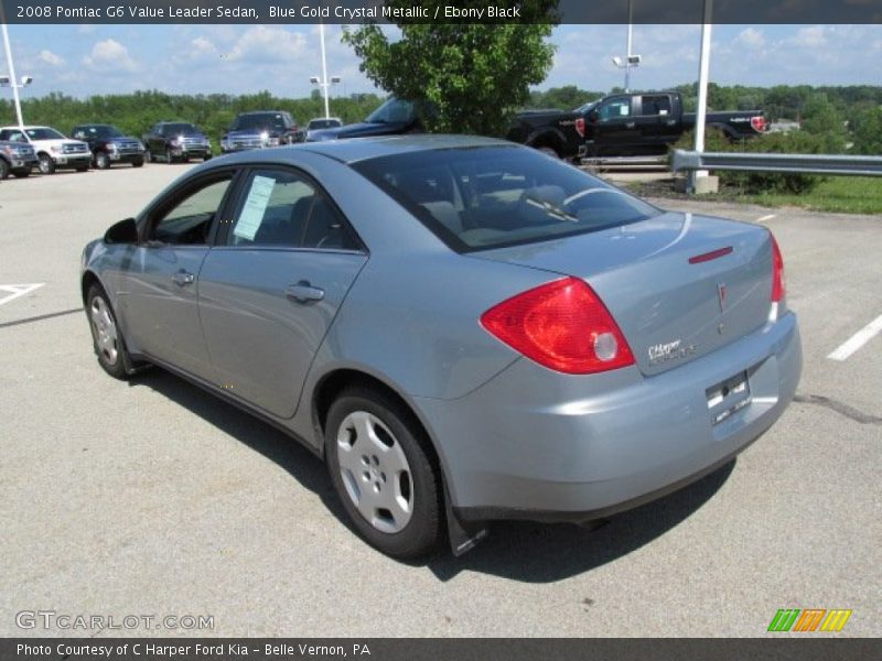 Blue Gold Crystal Metallic / Ebony Black 2008 Pontiac G6 Value Leader Sedan