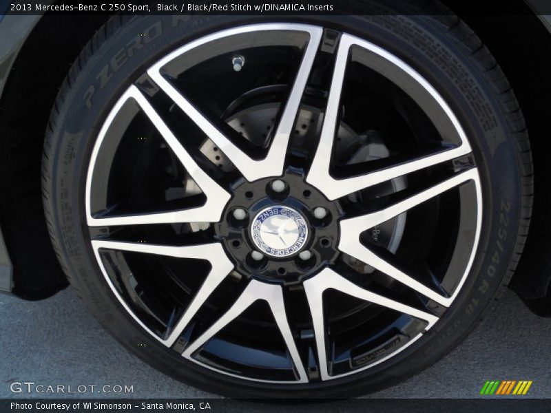 Black / Black/Red Stitch w/DINAMICA Inserts 2013 Mercedes-Benz C 250 Sport