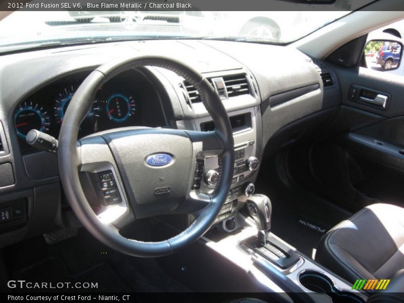 Blue Flame Metallic / Charcoal Black 2012 Ford Fusion SEL V6