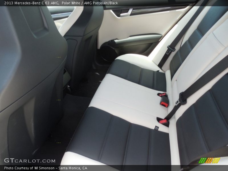 Polar White / AMG Porcelain/Black 2013 Mercedes-Benz C 63 AMG