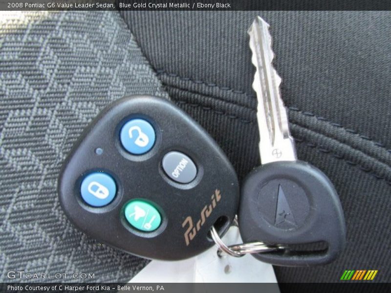 Blue Gold Crystal Metallic / Ebony Black 2008 Pontiac G6 Value Leader Sedan