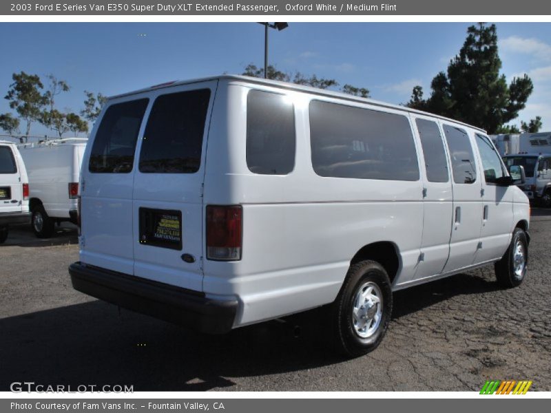 Oxford White / Medium Flint 2003 Ford E Series Van E350 Super Duty XLT Extended Passenger