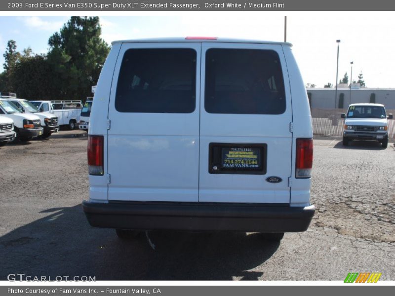 Oxford White / Medium Flint 2003 Ford E Series Van E350 Super Duty XLT Extended Passenger