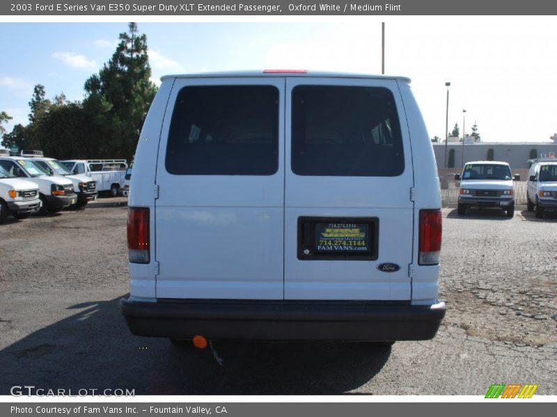 Oxford White / Medium Flint 2003 Ford E Series Van E350 Super Duty XLT Extended Passenger