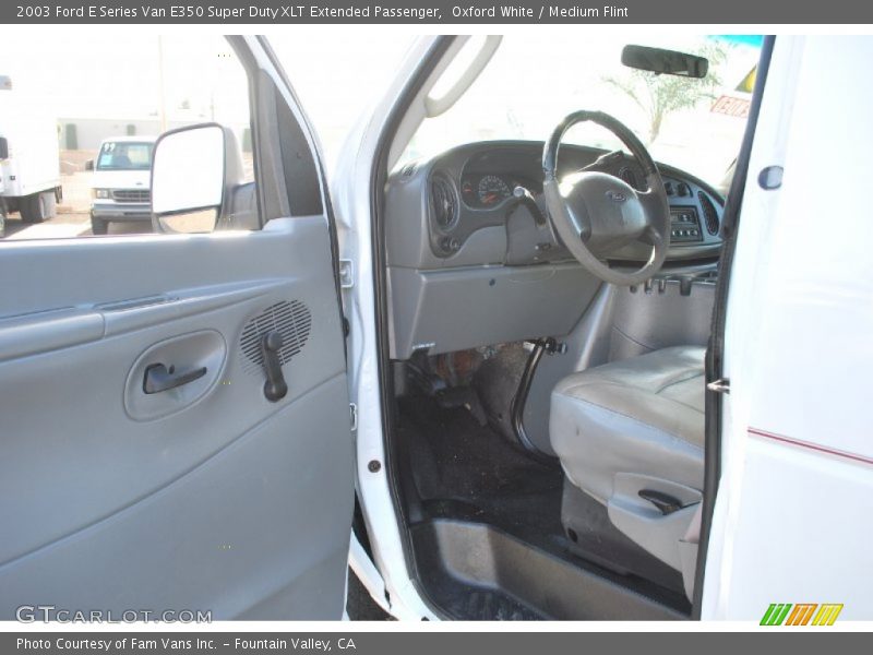 Oxford White / Medium Flint 2003 Ford E Series Van E350 Super Duty XLT Extended Passenger