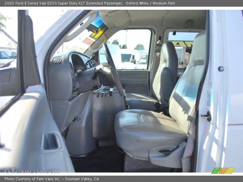 Oxford White / Medium Flint 2003 Ford E Series Van E350 Super Duty XLT Extended Passenger
