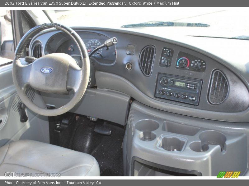 Oxford White / Medium Flint 2003 Ford E Series Van E350 Super Duty XLT Extended Passenger