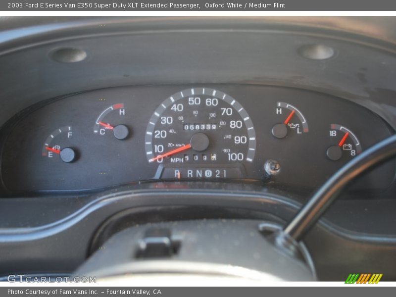 Oxford White / Medium Flint 2003 Ford E Series Van E350 Super Duty XLT Extended Passenger