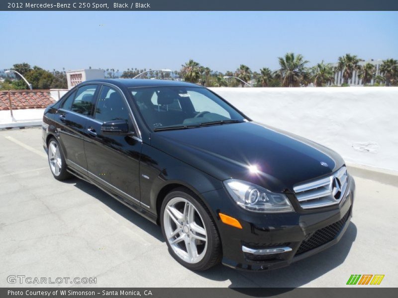 Black / Black 2012 Mercedes-Benz C 250 Sport