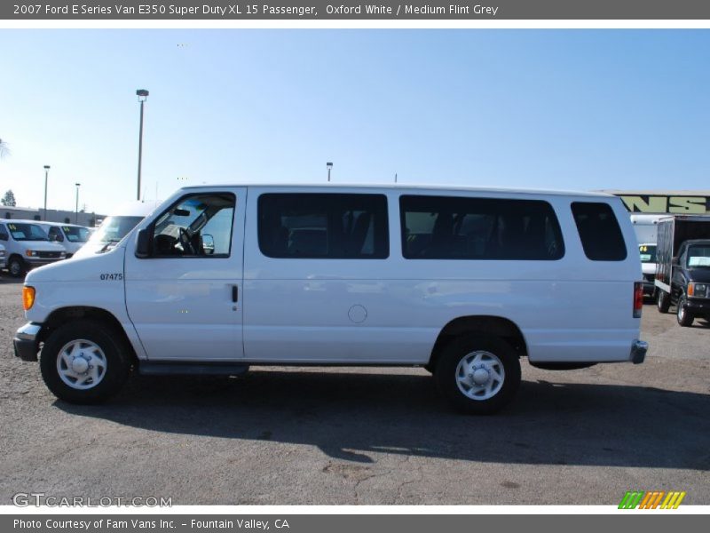 Oxford White / Medium Flint Grey 2007 Ford E Series Van E350 Super Duty XL 15 Passenger