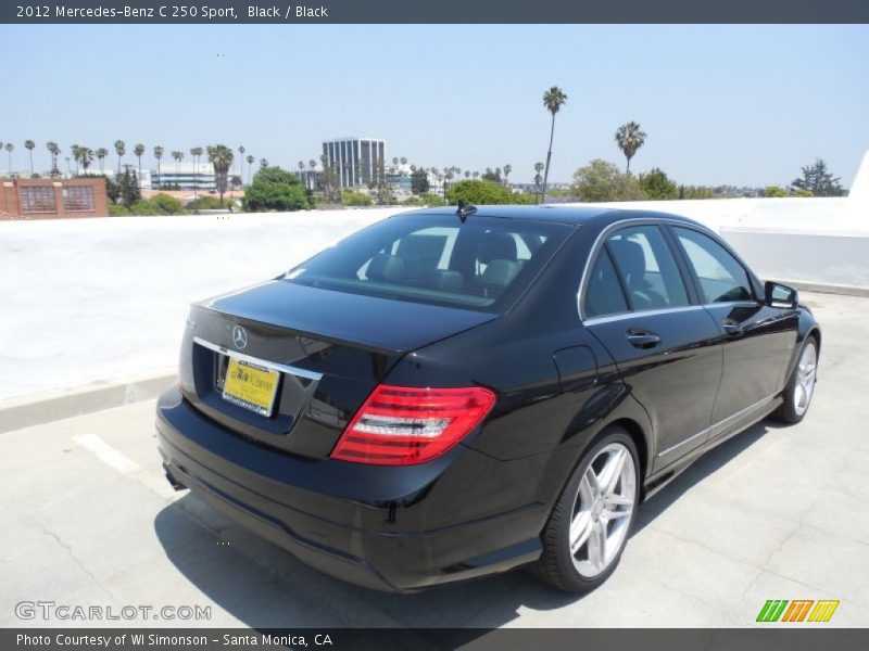 Black / Black 2012 Mercedes-Benz C 250 Sport