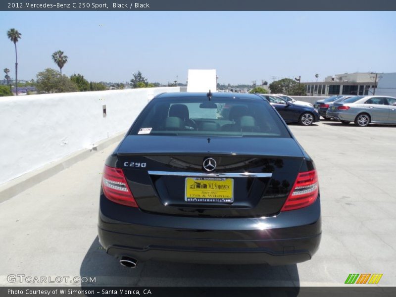 Black / Black 2012 Mercedes-Benz C 250 Sport