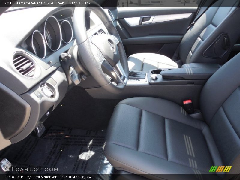 Black / Black 2012 Mercedes-Benz C 250 Sport