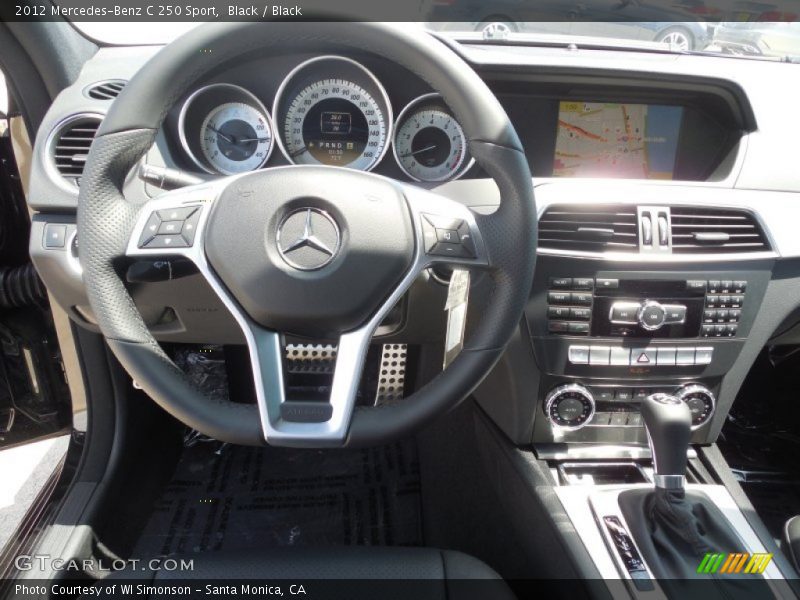 Black / Black 2012 Mercedes-Benz C 250 Sport