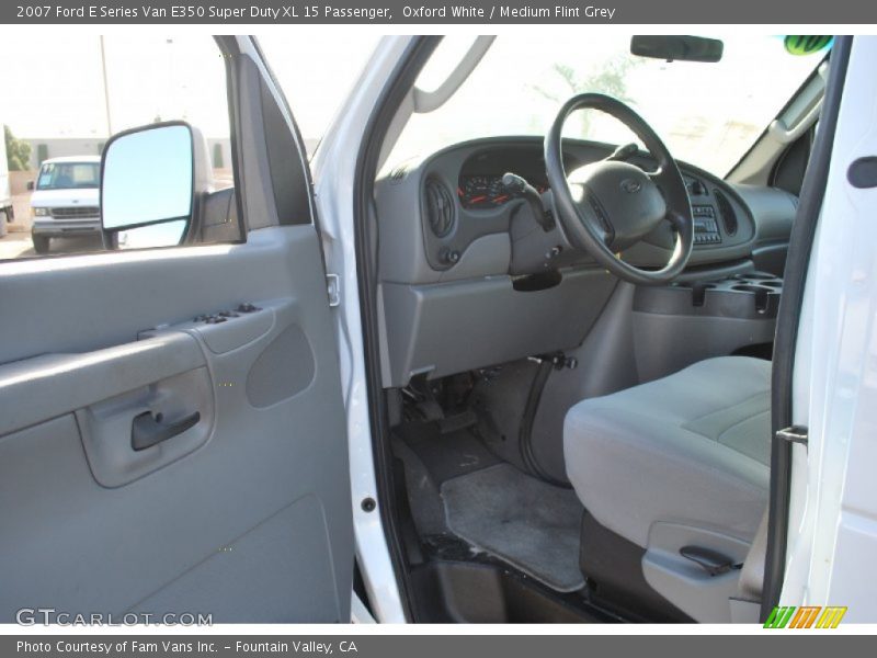 Oxford White / Medium Flint Grey 2007 Ford E Series Van E350 Super Duty XL 15 Passenger