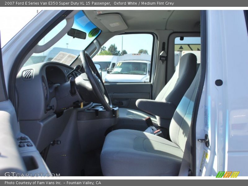 Oxford White / Medium Flint Grey 2007 Ford E Series Van E350 Super Duty XL 15 Passenger