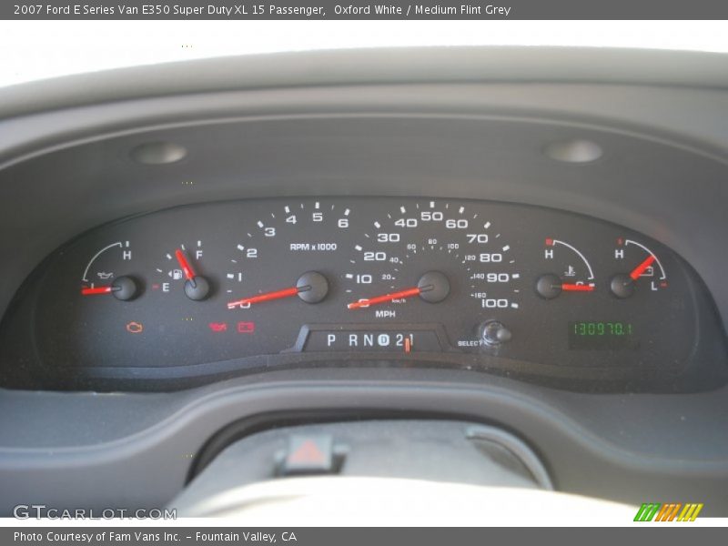 Oxford White / Medium Flint Grey 2007 Ford E Series Van E350 Super Duty XL 15 Passenger