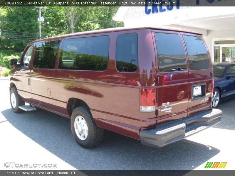 Royal Red Metallic / Medium Flint 2009 Ford E Series Van E350 Super Duty XL Extended Passenger