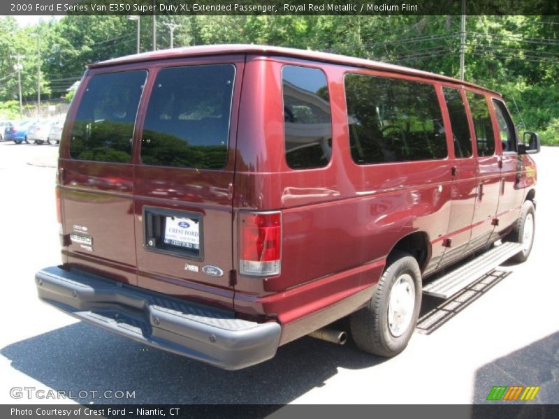 Royal Red Metallic / Medium Flint 2009 Ford E Series Van E350 Super Duty XL Extended Passenger