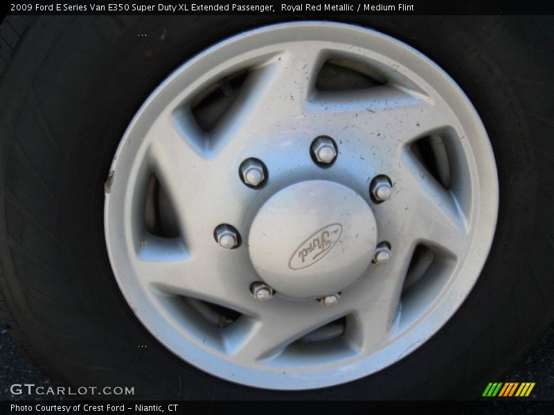 Royal Red Metallic / Medium Flint 2009 Ford E Series Van E350 Super Duty XL Extended Passenger