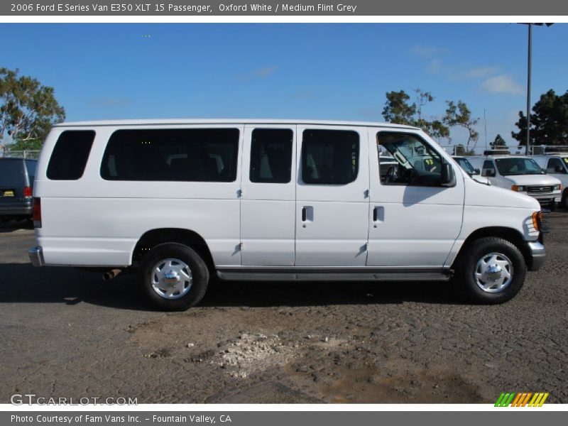 Oxford White / Medium Flint Grey 2006 Ford E Series Van E350 XLT 15 Passenger