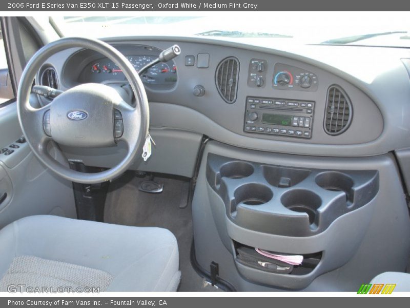 Oxford White / Medium Flint Grey 2006 Ford E Series Van E350 XLT 15 Passenger